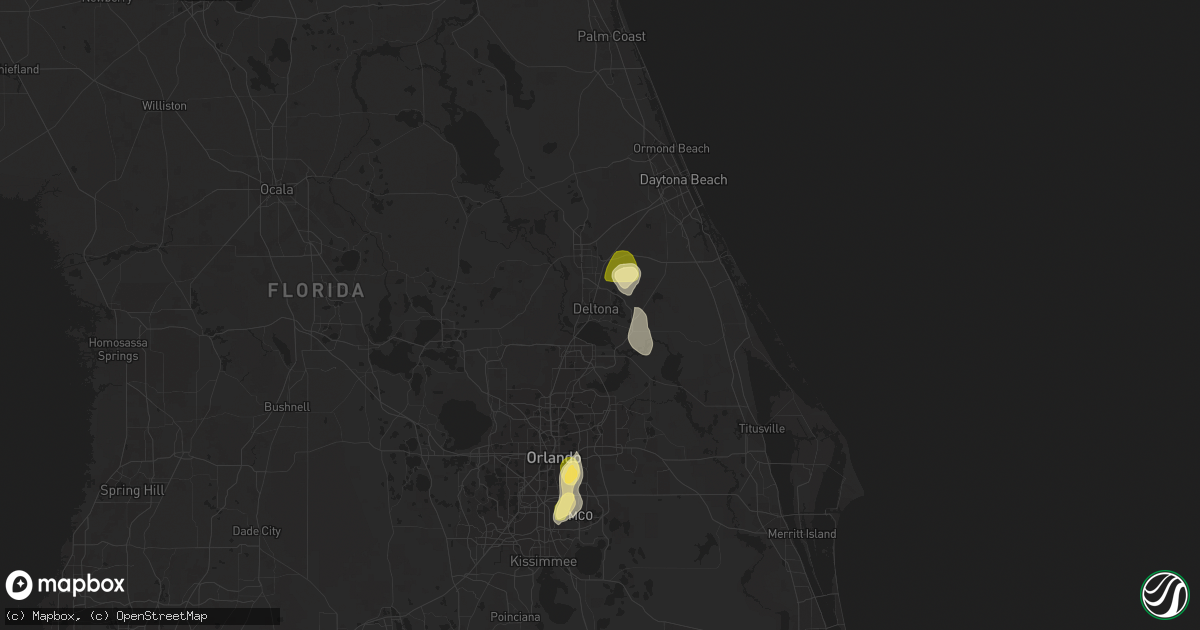 Hail map in Deltona, FL on May 18, 2023