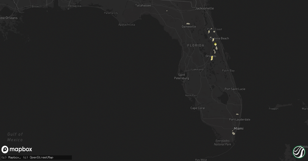 Hail map in Florida on May 18, 2023