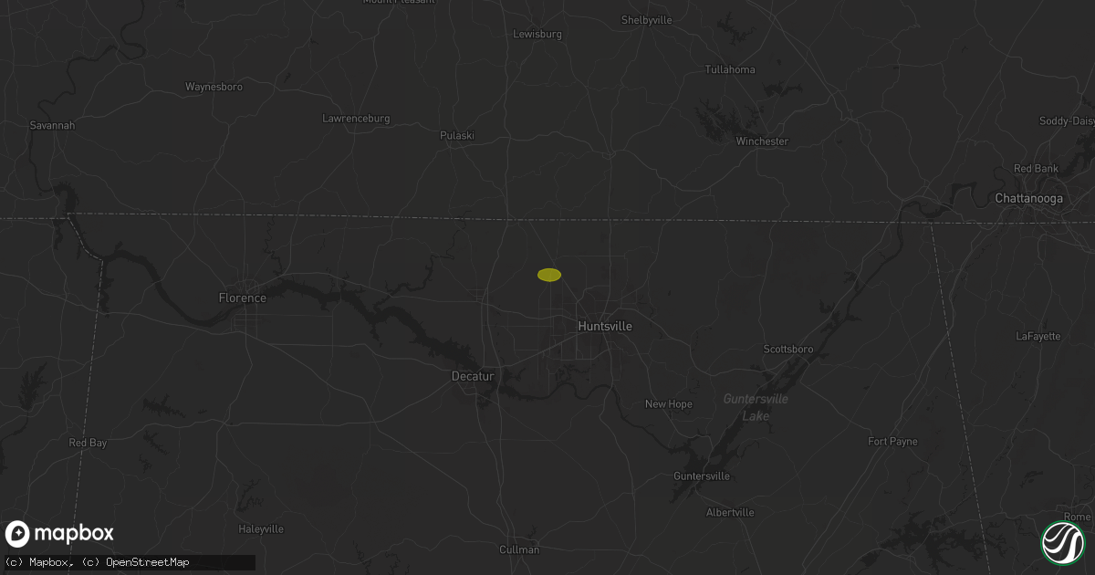 Hail map in Harvest, AL on May 18, 2023
