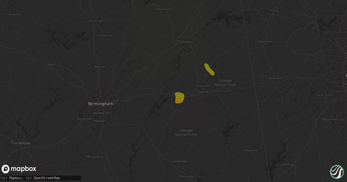 Hail map in Lincoln, AL on May 18, 2023