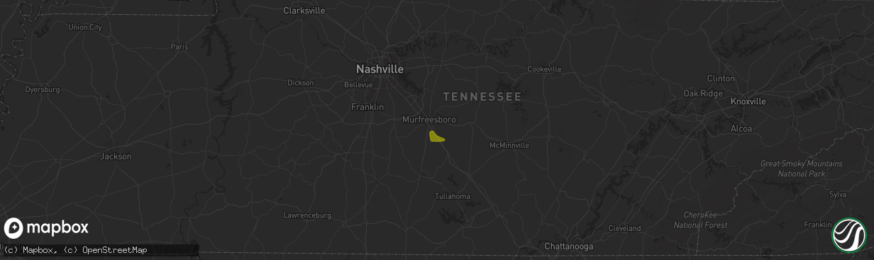 Hail map in Murfreesboro, TN on May 18, 2023