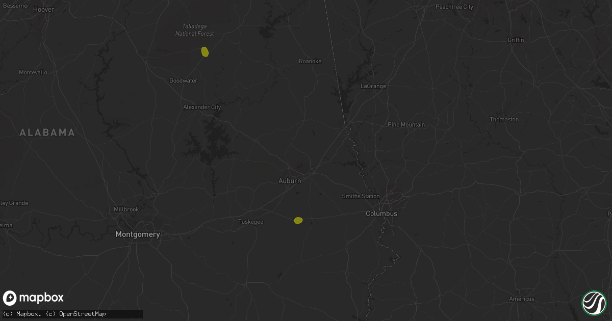 Hail map in Opelika, AL on May 18, 2023