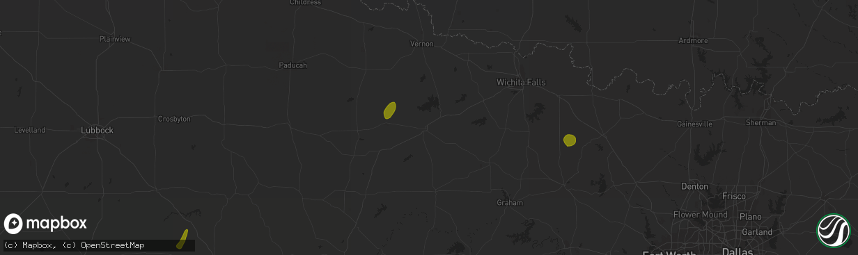 Hail map in Seymour, TX on May 18, 2023