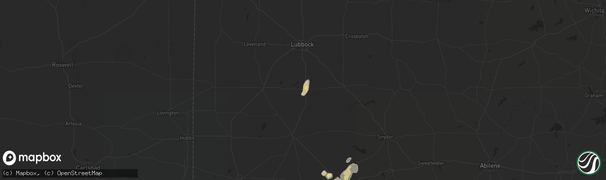 Hail map in Tahoka, TX on May 18, 2023