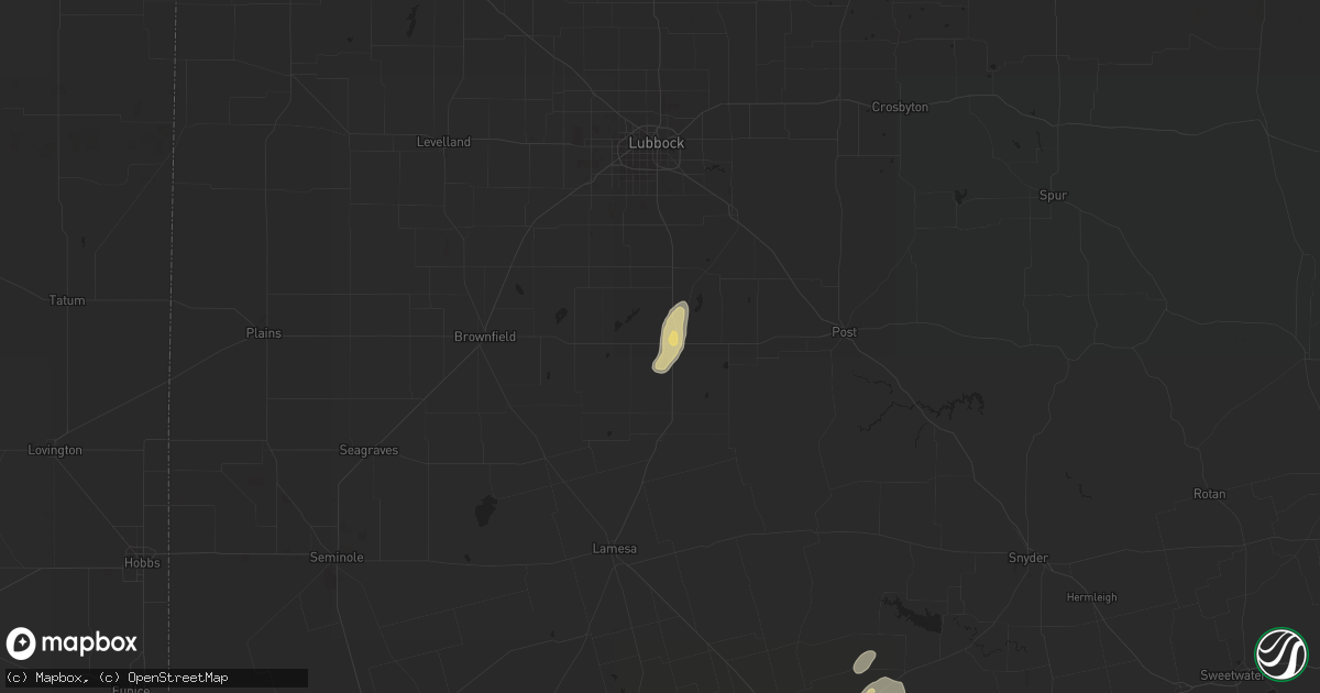 Hail map in Tahoka, TX on May 18, 2023