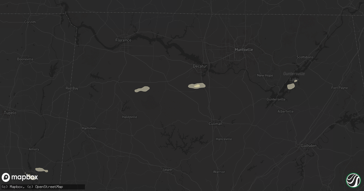 Hail map in Danville, AL on May 18, 2024