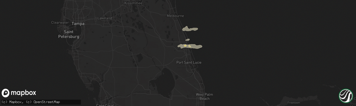 Hail map in Fort Pierce, FL on May 18, 2024