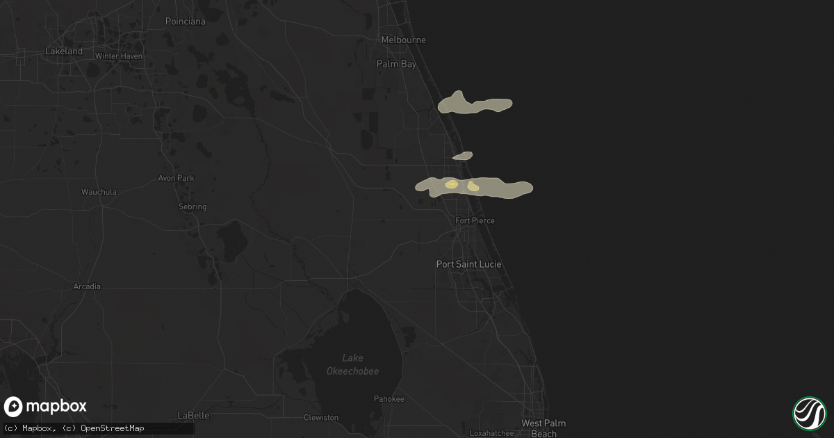 Hail map in Fort Pierce, FL on May 18, 2024