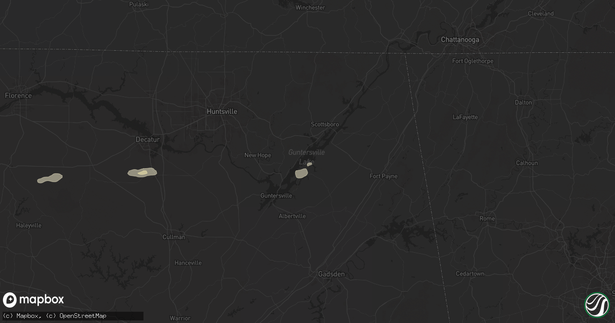 Hail map in Langston, AL on May 18, 2024