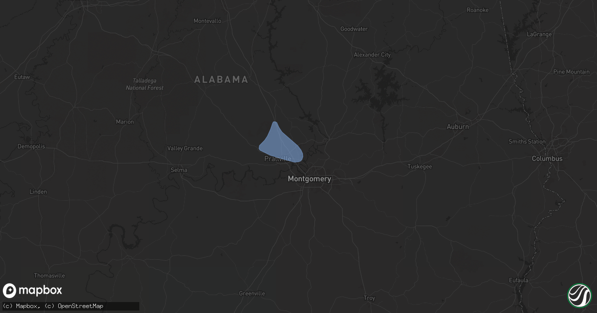 Hail map in Millbrook, AL on May 18, 2024