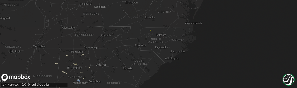 Hail map in North Carolina on May 18, 2024