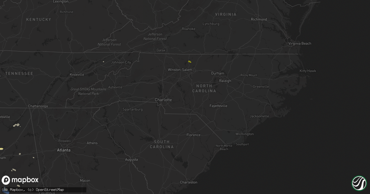 Hail map in North Carolina on May 18, 2024