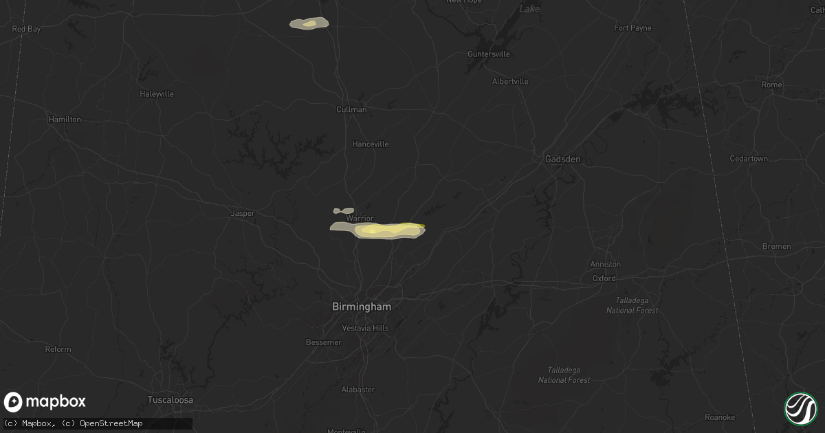 Hail map in Remlap, AL on May 18, 2024