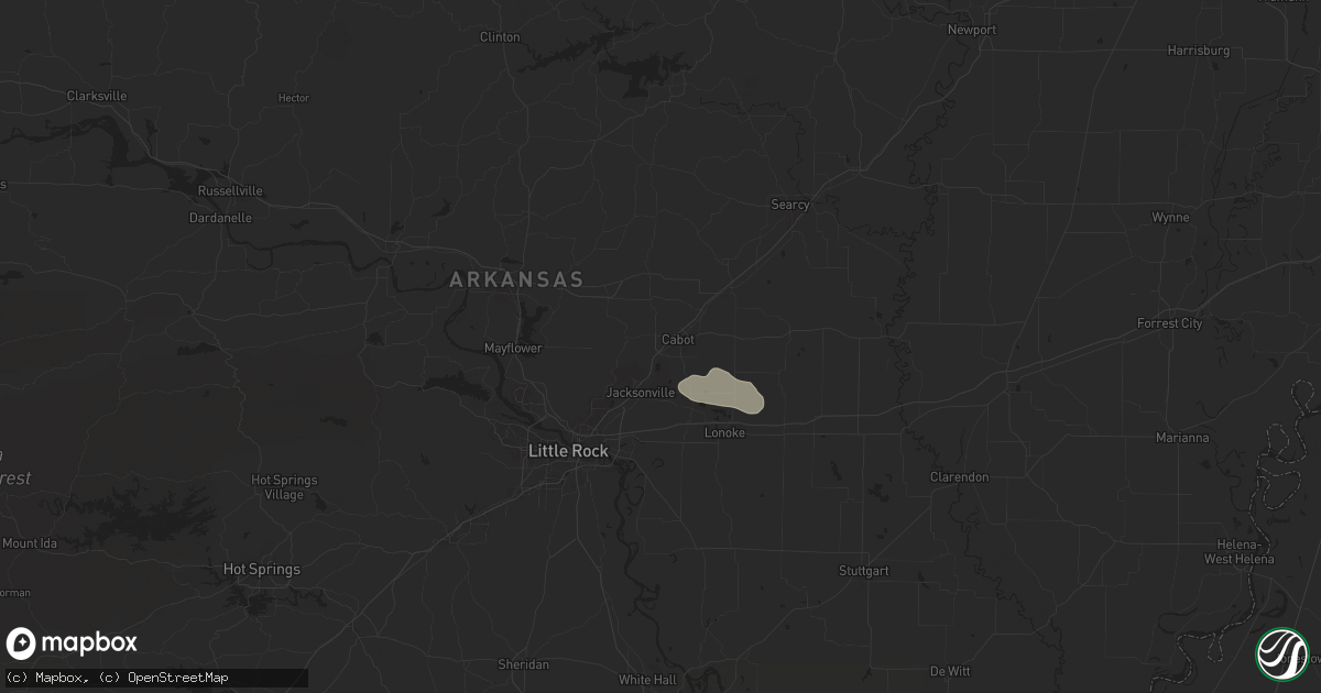 Hail map in Cabot, AR on May 18, 2025