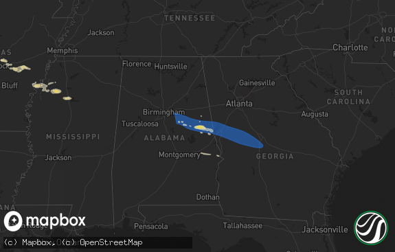 Hail map preview on 05-18-2025