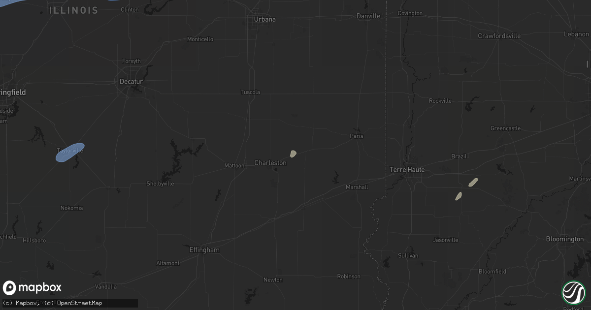 Hail map in Ashmore, IL on May 18, 2026