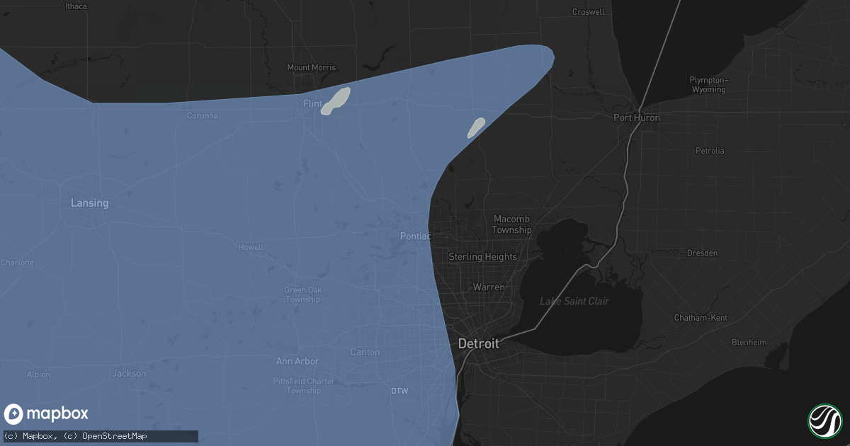 Hail map in Auburn Hills, MI on May 18, 2026