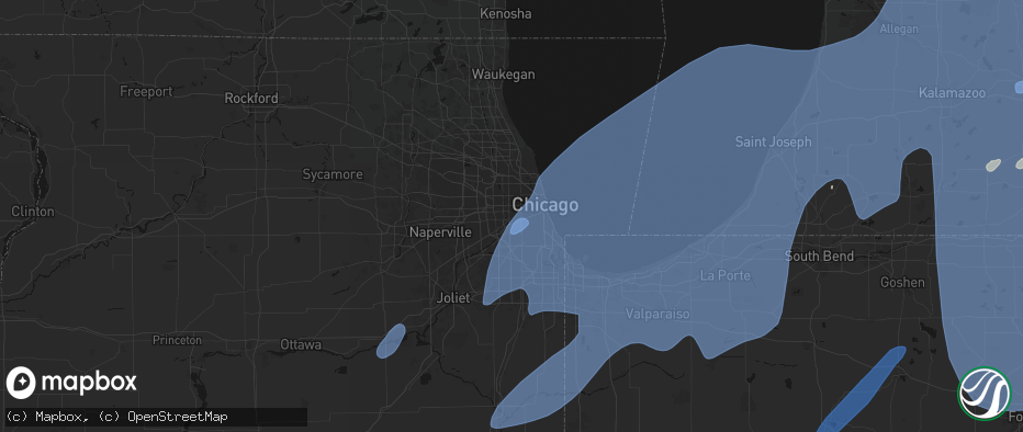 Hail map in Berwyn, IL on May 18, 2026