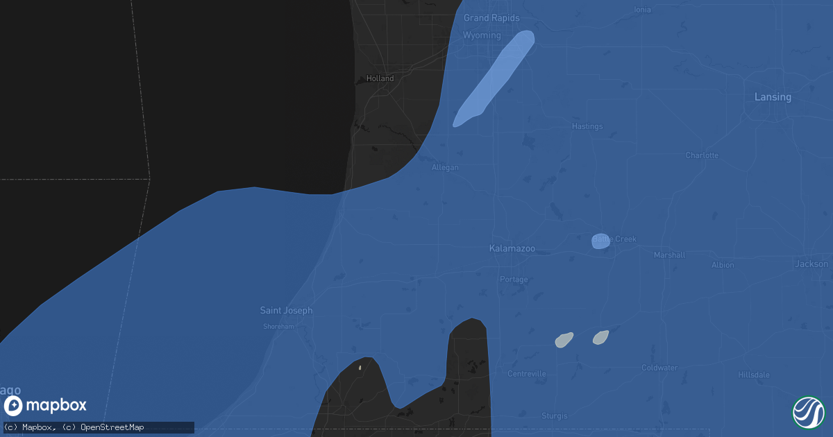Hail map in Bloomingdale, MI on May 18, 2026