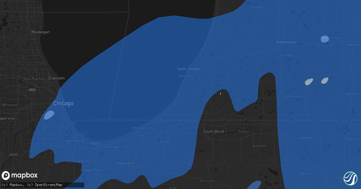 Hail map in Bridgman, MI on May 18, 2026