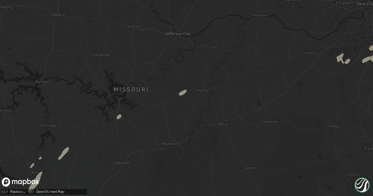 Hail map in Brinktown, MO on May 18, 2026