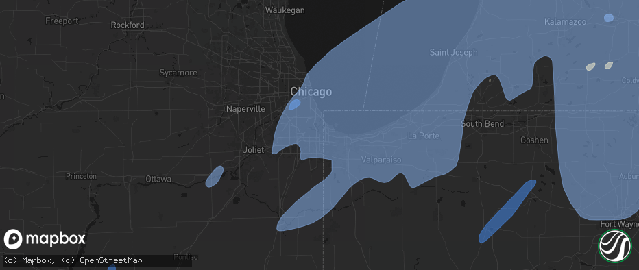 Hail map in Calumet City, IL on May 18, 2026