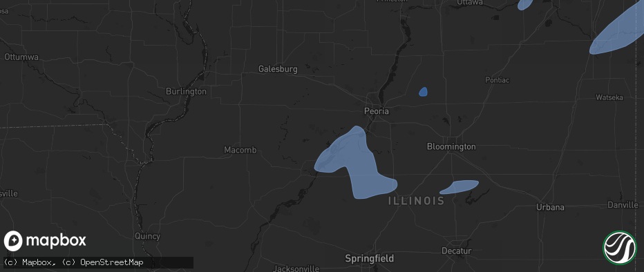 Hail map in Canton, IL on May 18, 2026