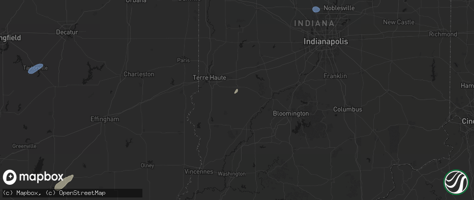 Hail map in Clay City, IN on May 18, 2026
