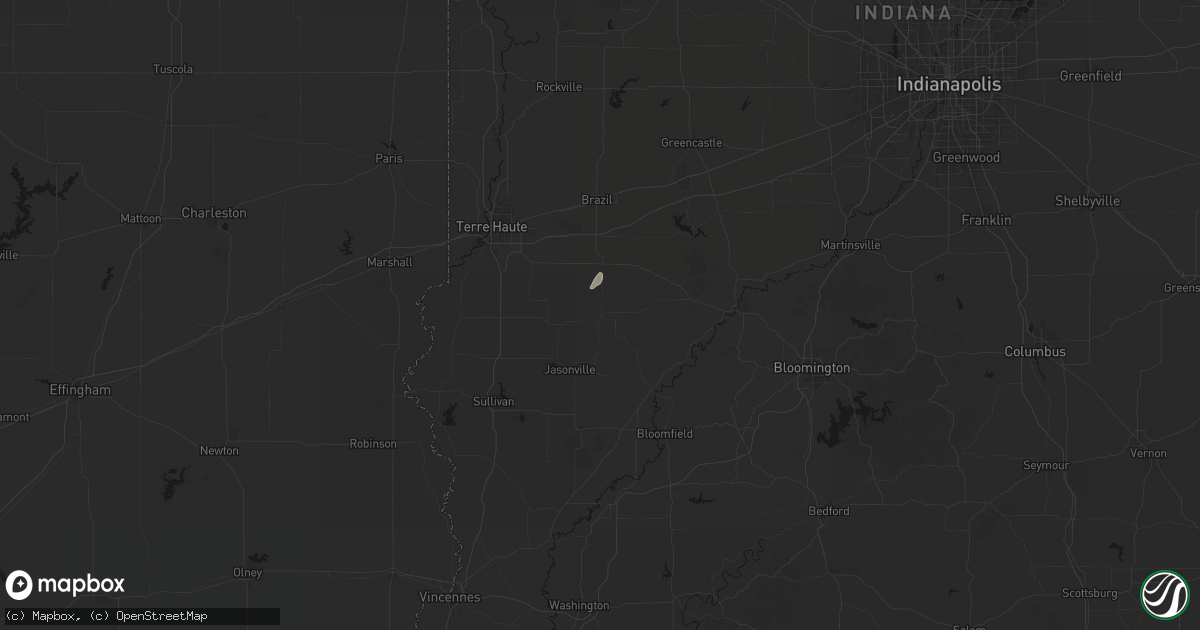 Hail map in Clay City, IN on May 18, 2026