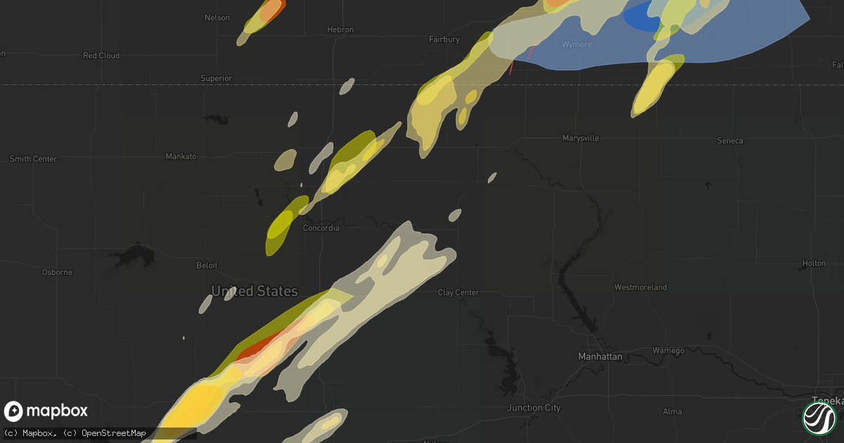 Hail map in Clifton, KS on May 18, 2026
