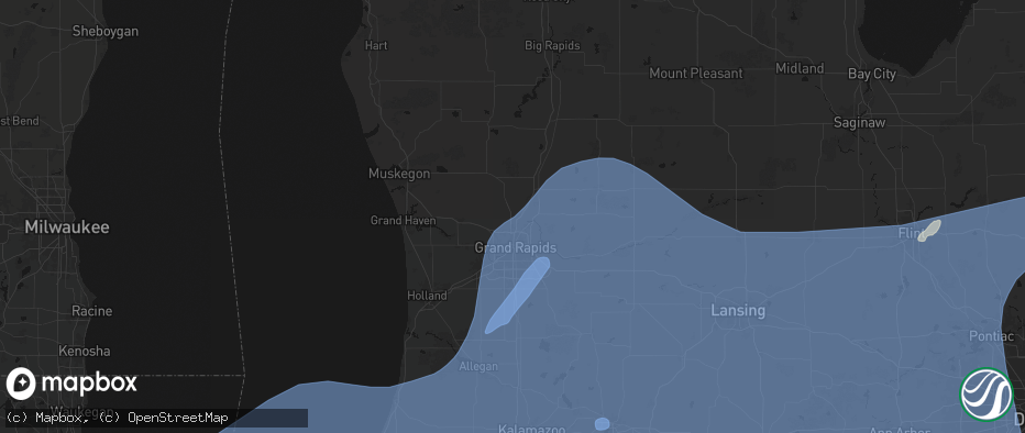 Hail map in Comstock Park, MI on May 18, 2026