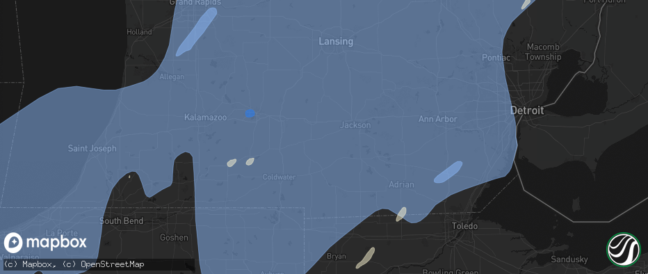 Hail map in Concord, MI on May 18, 2026