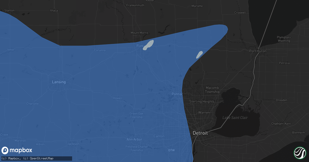 Hail map in Davisburg, MI on May 18, 2026