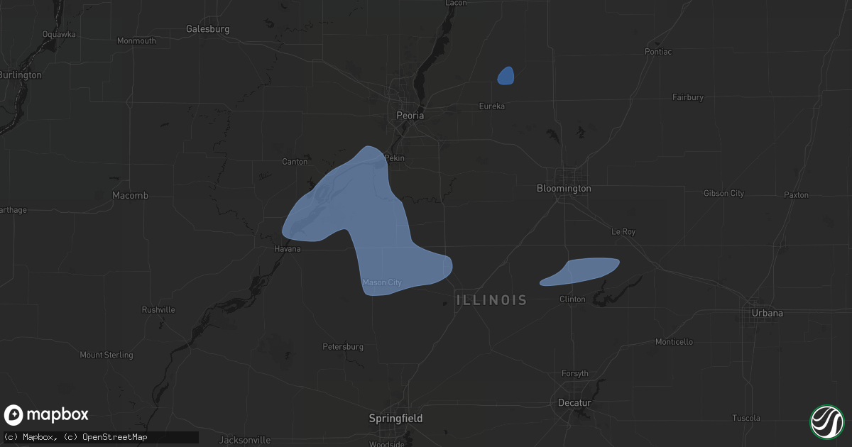 Hail map in Delavan, IL on May 18, 2026