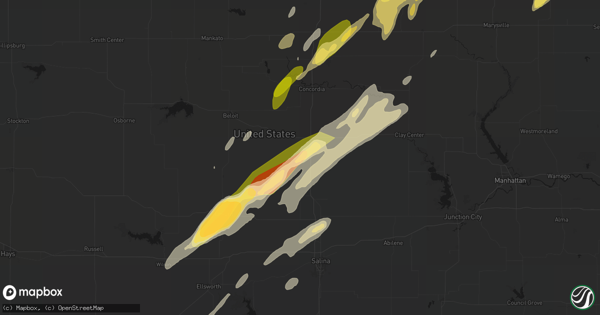 Hail map in Delphos, KS on May 18, 2026