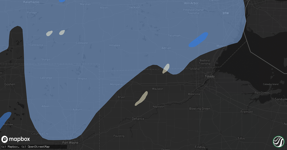 Hail map in Fayette, OH on May 18, 2026