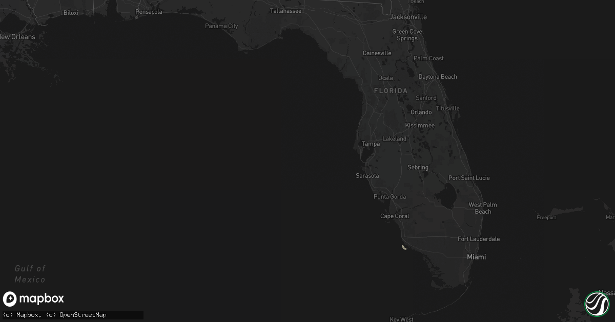 Hail map in Florida on May 18, 2026