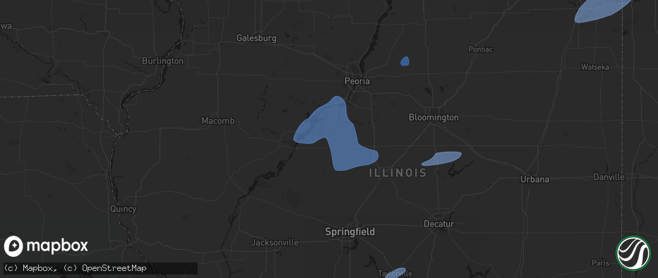 Hail map in Forest City, IL on May 18, 2026