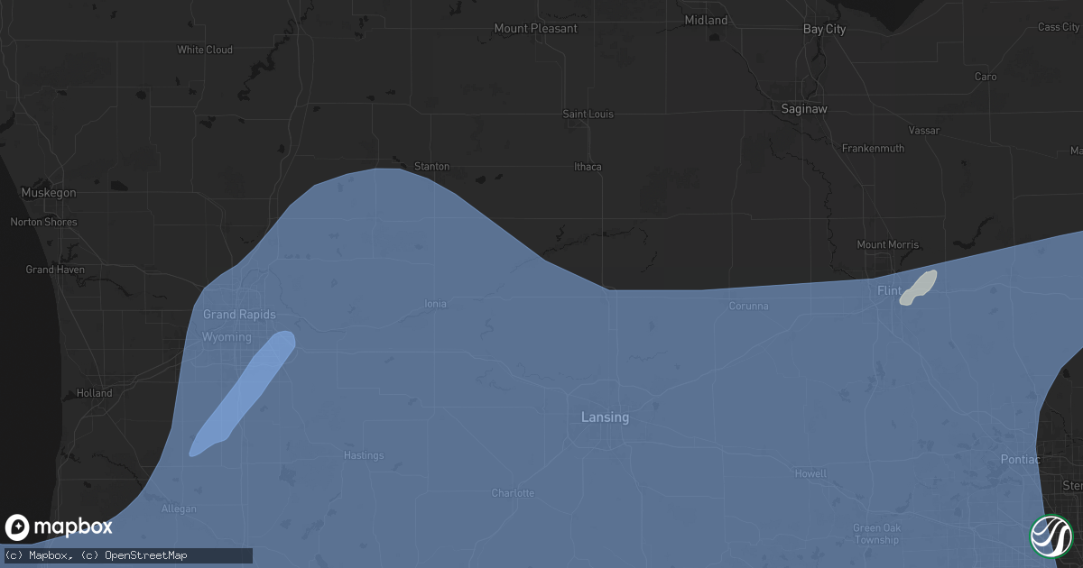 Hail map in Fowler, MI on May 18, 2026