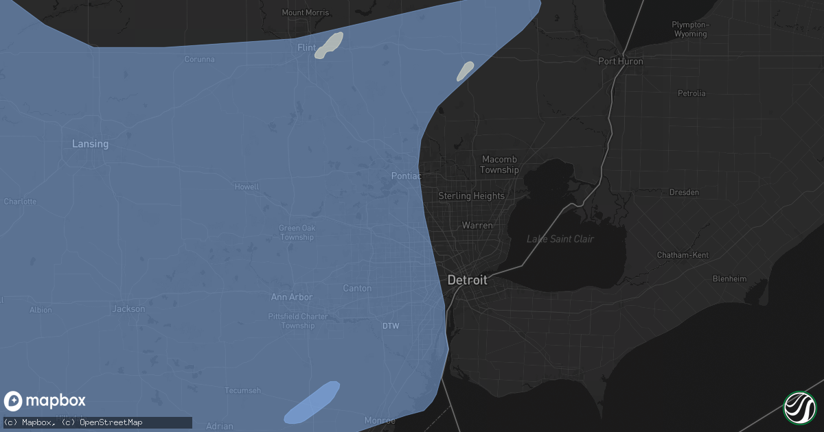 Hail map in Franklin, MI on May 18, 2026