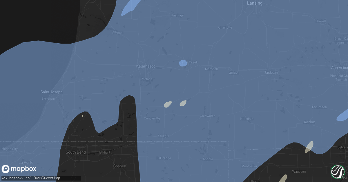 Hail map in Fulton, MI on May 18, 2026