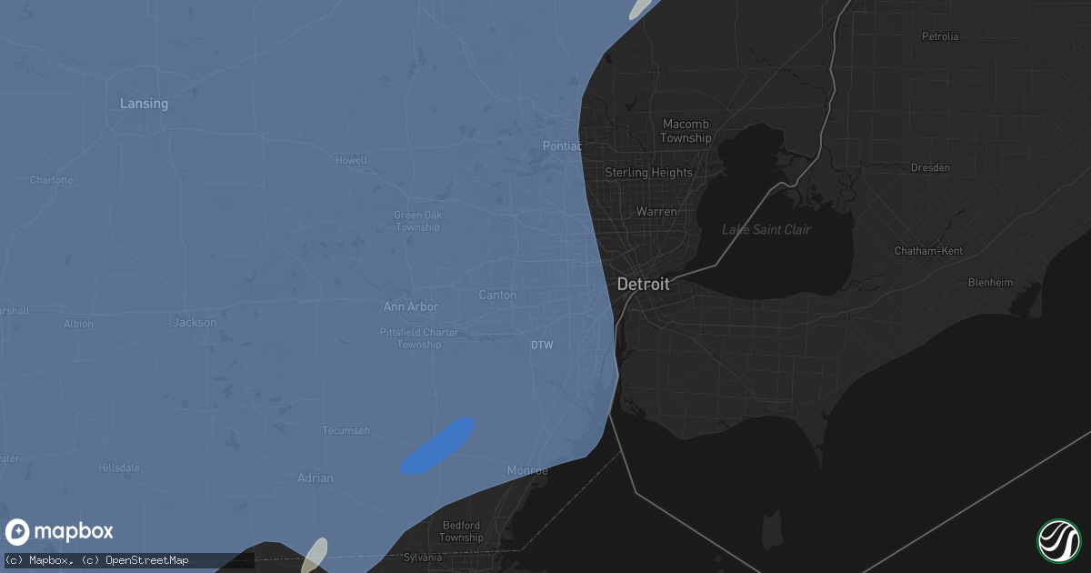Hail map in Garden City, MI on May 18, 2026