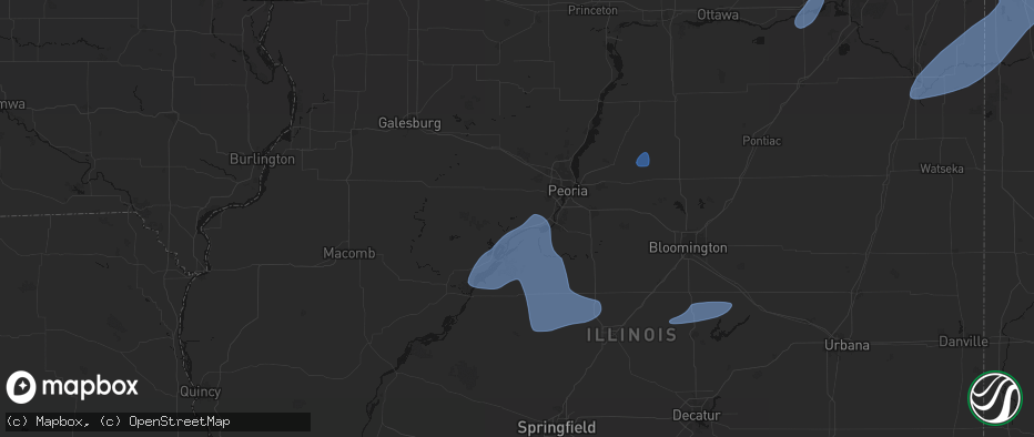 Hail map in Glasford, IL on May 18, 2026
