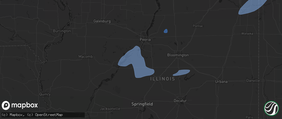 Hail map in Green Valley, IL on May 18, 2026