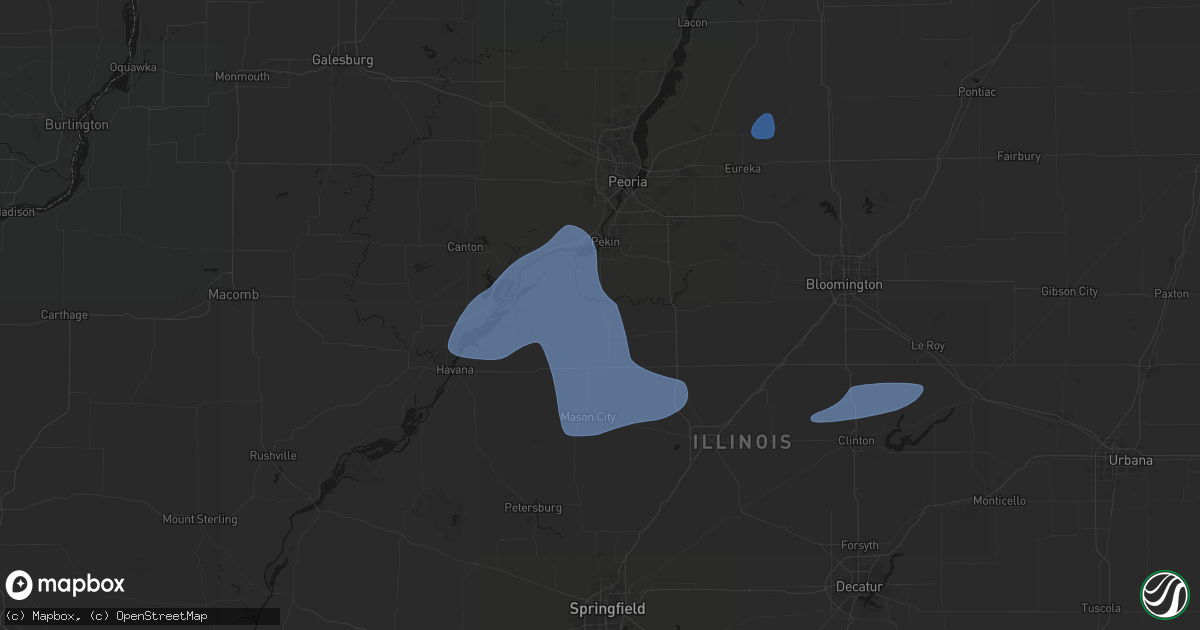 Hail map in Green Valley, IL on May 18, 2026