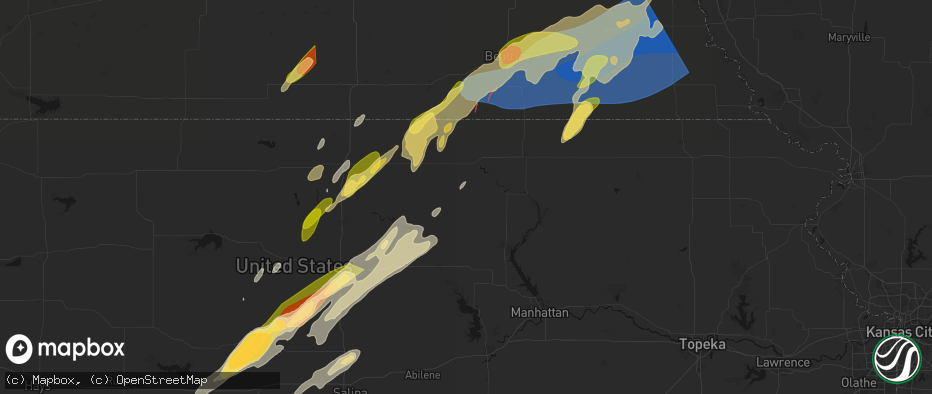 Hail map in Greenleaf, KS on May 18, 2026