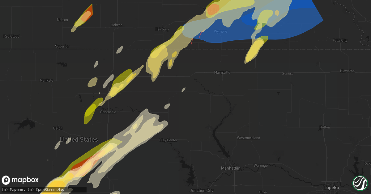 Hail map in Greenleaf, KS on May 18, 2026