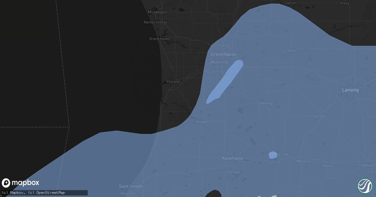 Hail map in Hamilton, MI on May 18, 2026