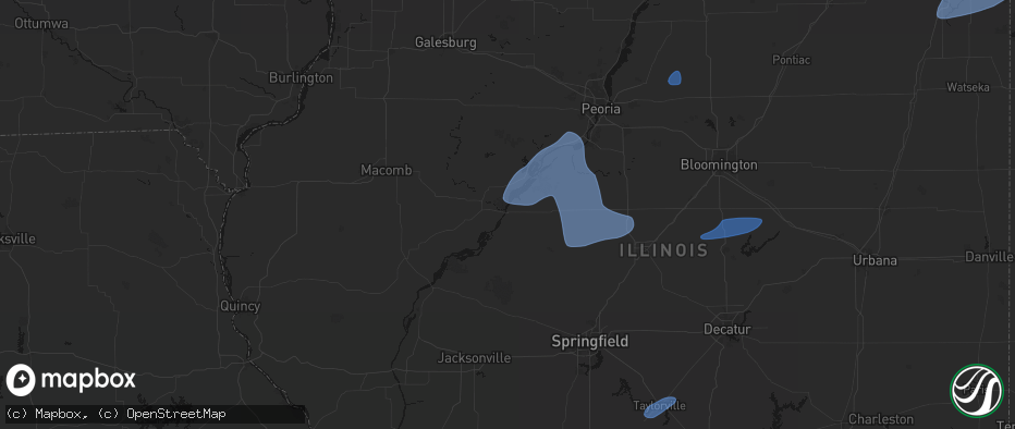 Hail map in Havana, IL on May 18, 2026
