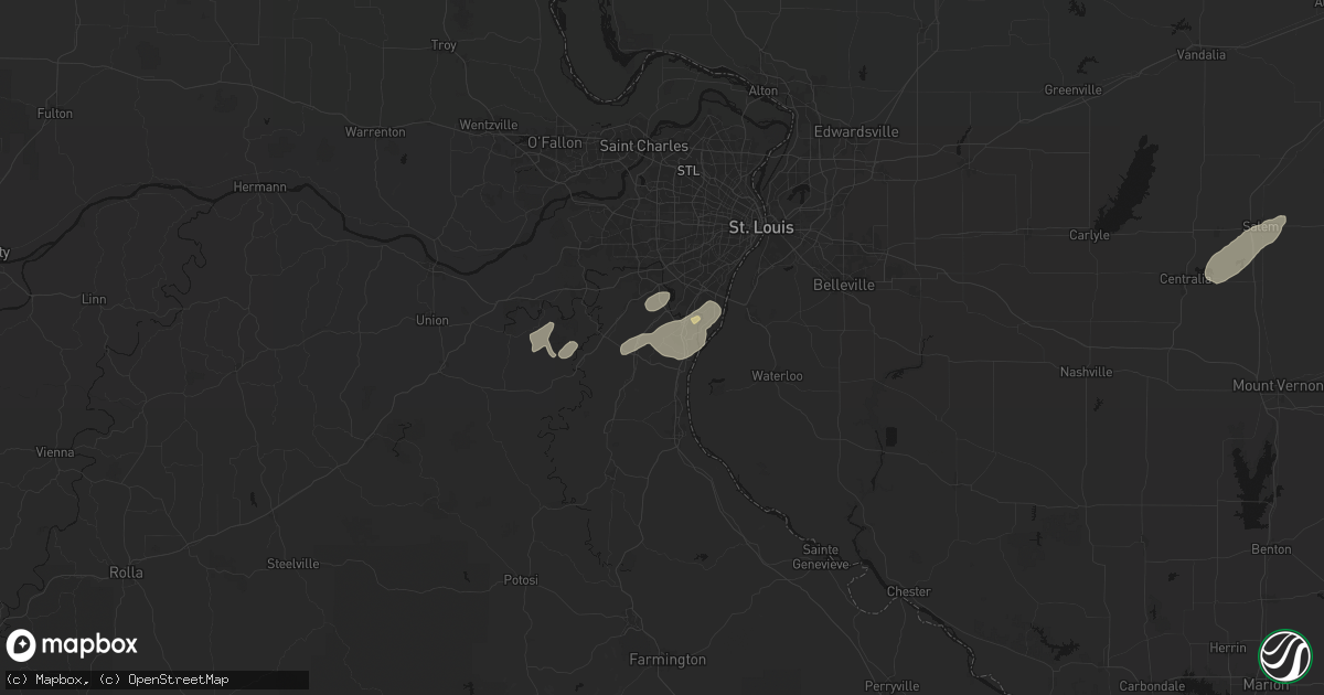 Hail map in Imperial, MO on May 18, 2026